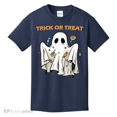 Trick Or Treat Candy Ghost Halloween Kids T-Shirt