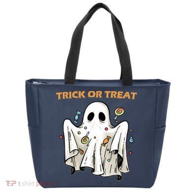 Trick Or Treat Candy Ghost Halloween Tote Bag
