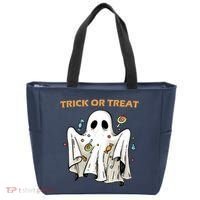 Trick Or Treat Candy Ghost Halloween Tote Bag thumb 0