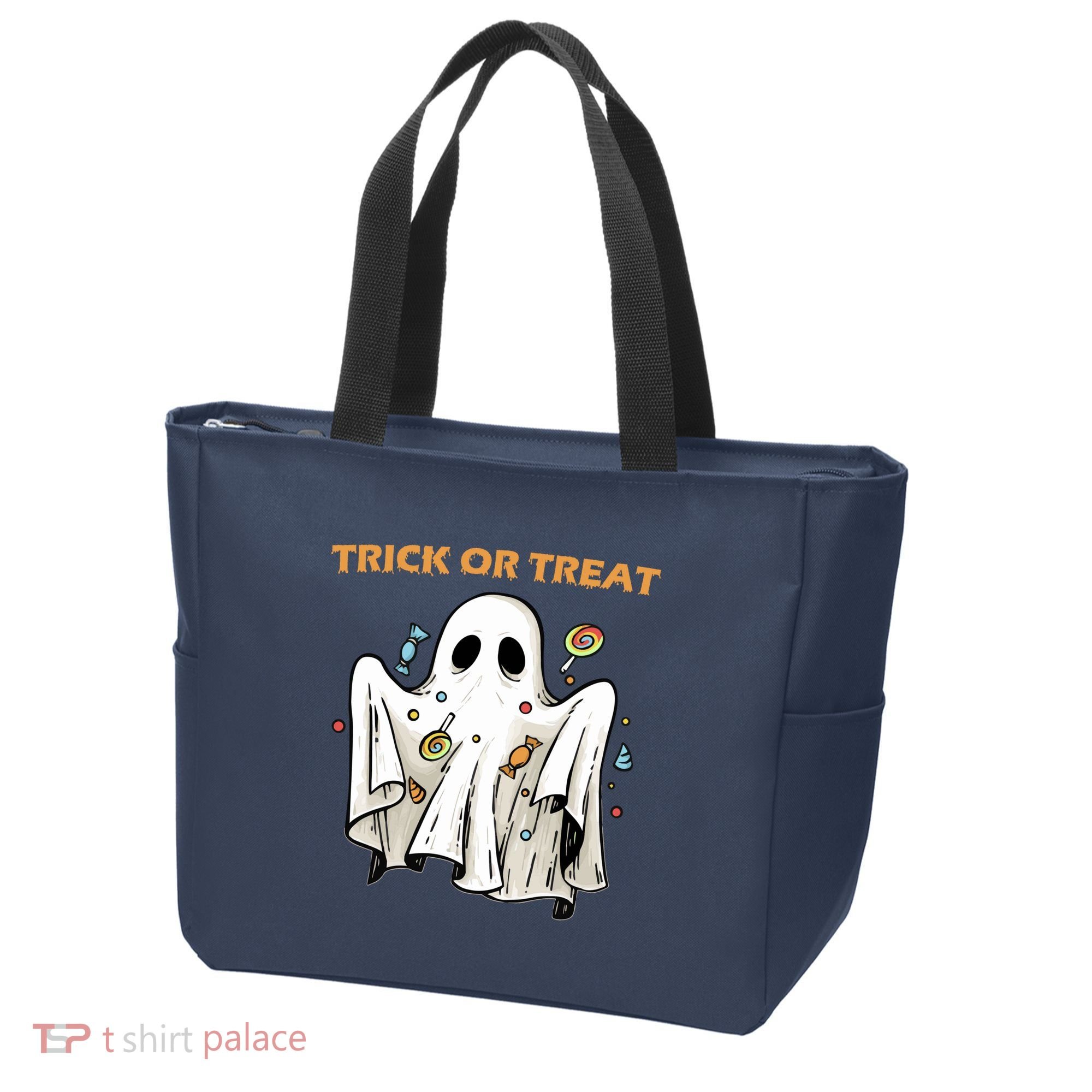Trick Or Treat Candy Ghost Halloween Tote Bag