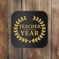 Teacher Of The Year Greatest Ever Award Day Coaster thumb 0
