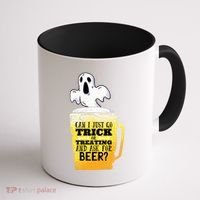 Trick Or Treating Beer Funny Coffee Mug thumb 1