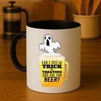 Trick Or Treating Beer Funny Coffee Mug thumb 4