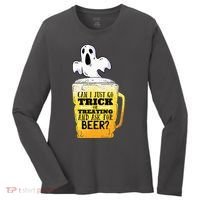 Trick Or Treating Beer Funny Women's Long Sleeve Shirt thumb 0