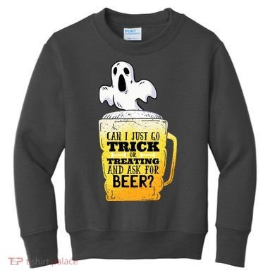 Trick Or Treating Beer Funny Kids Sweatshirt