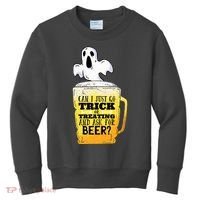 Trick Or Treating Beer Funny Kids Sweatshirt thumb 0