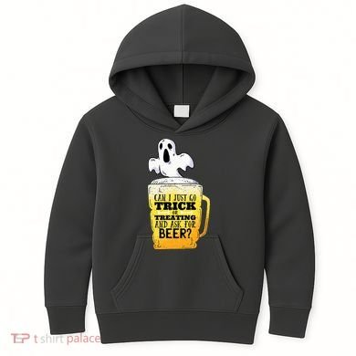 Trick Or Treating Beer Funny Kids Hoodie