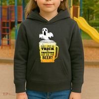 Trick Or Treating Beer Funny Kids Hoodie thumb 3