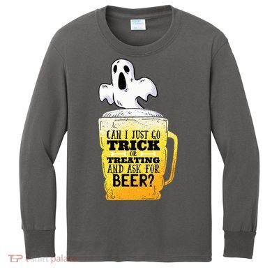 Trick Or Treating Beer Funny Kids Long Sleeve Shirt