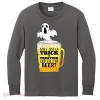 Trick Or Treating Beer Funny Kids Long Sleeve Shirt thumb 0