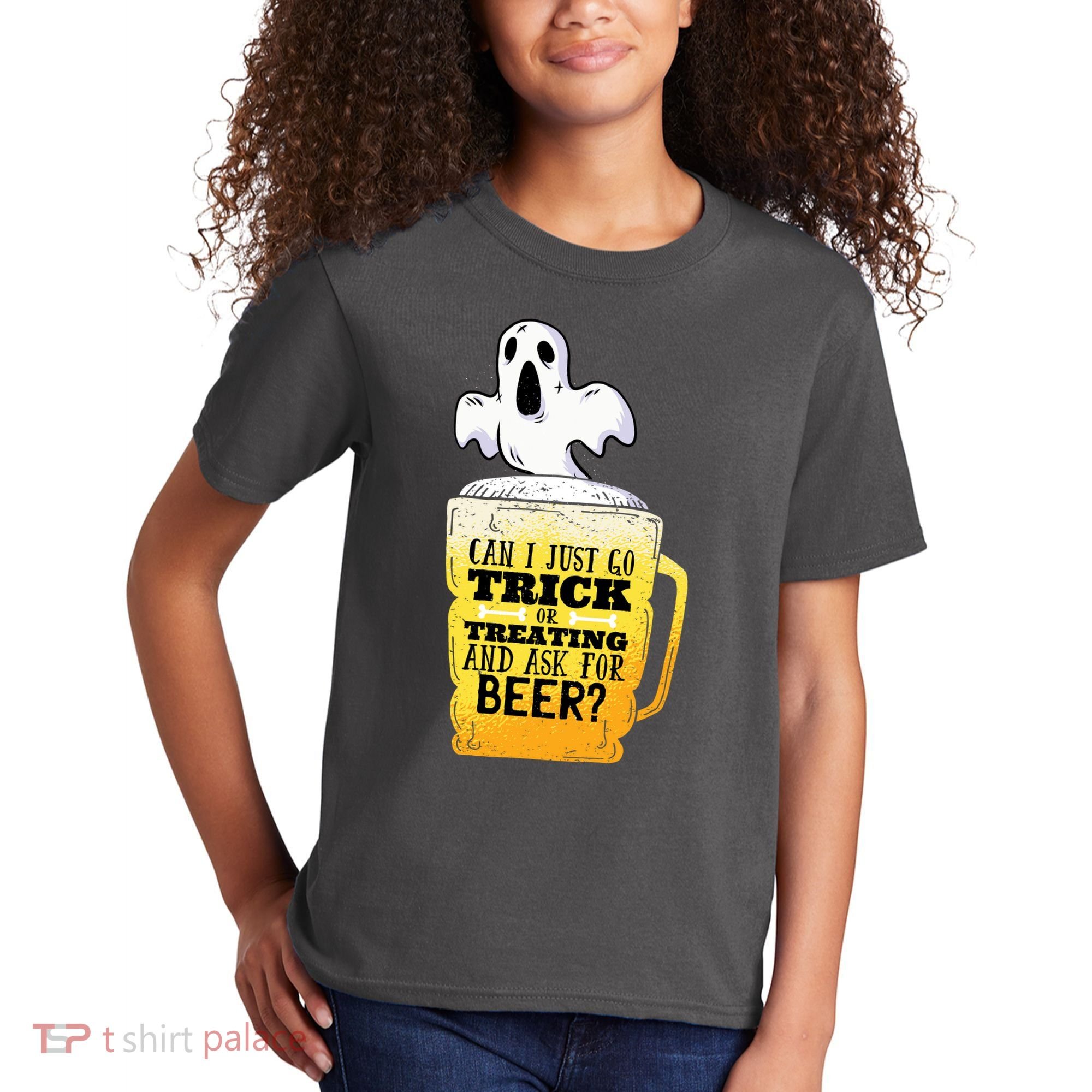 Trick Or Treating Beer Funny Kids T-Shirt