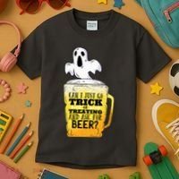 Trick Or Treating Beer Funny Kids T-Shirt thumb 3