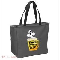 Trick Or Treating Beer Funny Tote Bag thumb 2