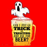 Trick Or Treating Beer Funny Santa Hat thumb 1