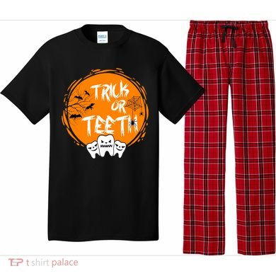 Trick Or Teeth Halloween Dentist Dental Hygienist Cool Gift Pajama Set