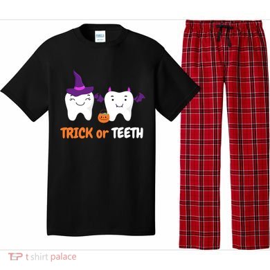 Trick Or Teeth Treat Funny Dental Halloween Dentist Cool Gift Pajama Set