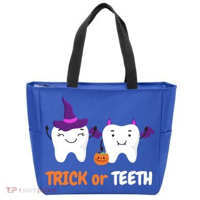 Trick Or Teeth Treat Funny Dental Halloween Dentist Cool Gift Tote Bag