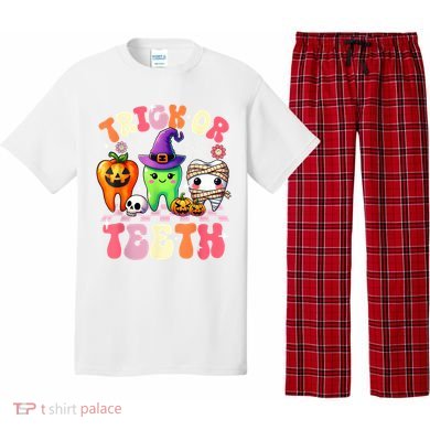 Trick Or Teeth Halloween Dentist Dental Hygienist Assistant Pajama Set