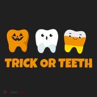 Trick Or Teeth Treat Funny Dental Halloween Dentist Gift Women's Sweatshirt thumb 2