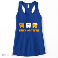 Trick Or Teeth Treat Funny Dental Halloween Dentist Gift Women's Tank Top thumb 0