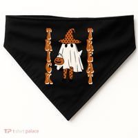 Trick Or Treat Festive Halloween Ghost USA-Made Doggie Bandana thumb 0