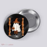 Trick Or Treat Festive Halloween Ghost Button thumb 0