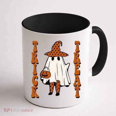 Trick Or Treat Festive Halloween Ghost Coffee Mug back