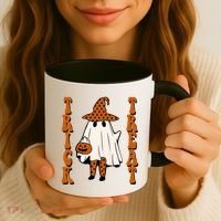Trick Or Treat Festive Halloween Ghost Coffee Mug thumb 3