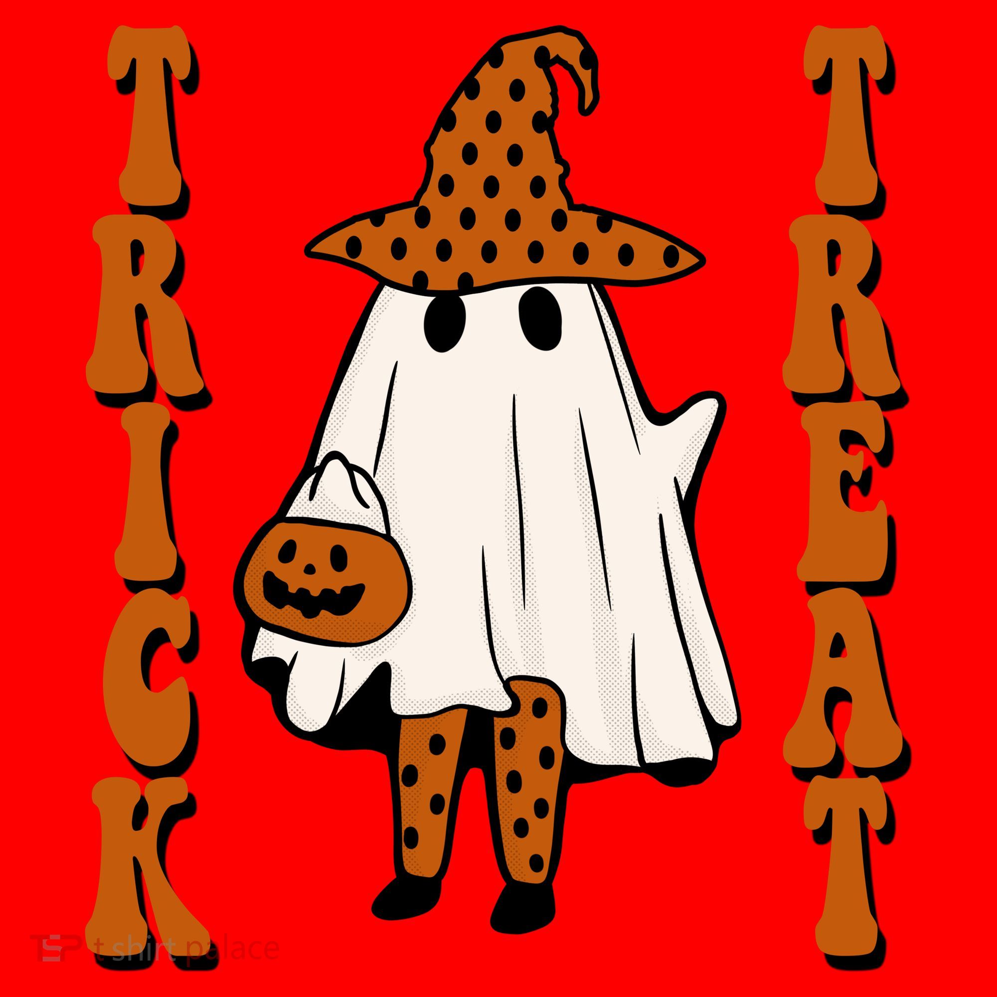 Trick Or Treat Festive Halloween Ghost Santa Hat