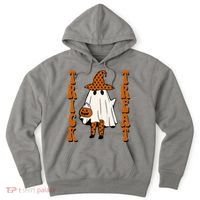 Trick Or Treat Festive Halloween Ghost Hoodie thumb 0