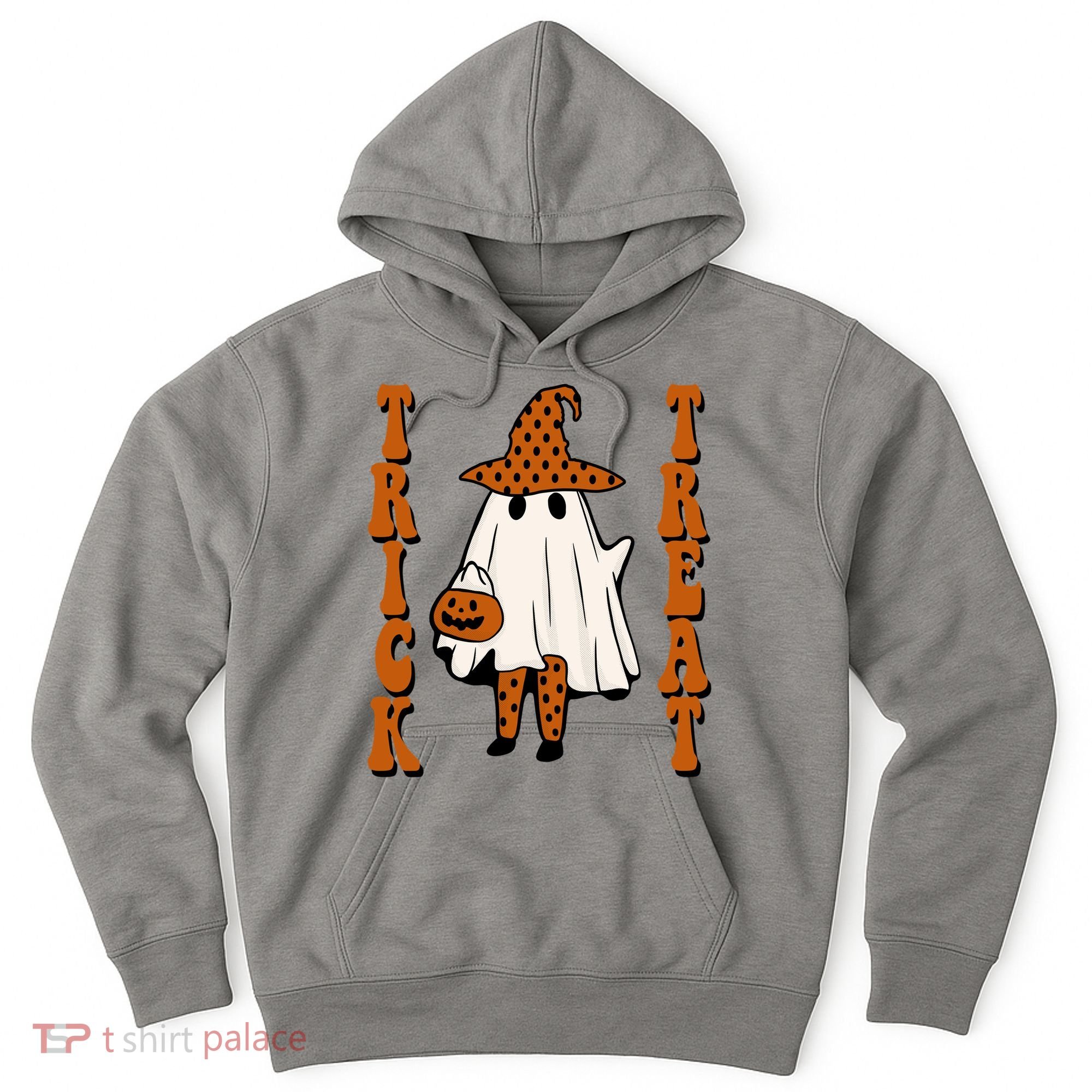 Trick Or Treat Festive Halloween Ghost Hoodie