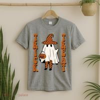 Trick Or Treat Festive Halloween Ghost T-Shirt thumb 2