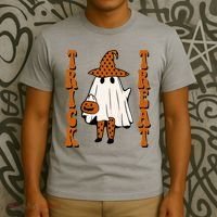 Trick Or Treat Festive Halloween Ghost T-Shirt thumb 3