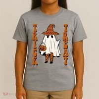 Trick Or Treat Festive Halloween Ghost T-Shirt thumb 4
