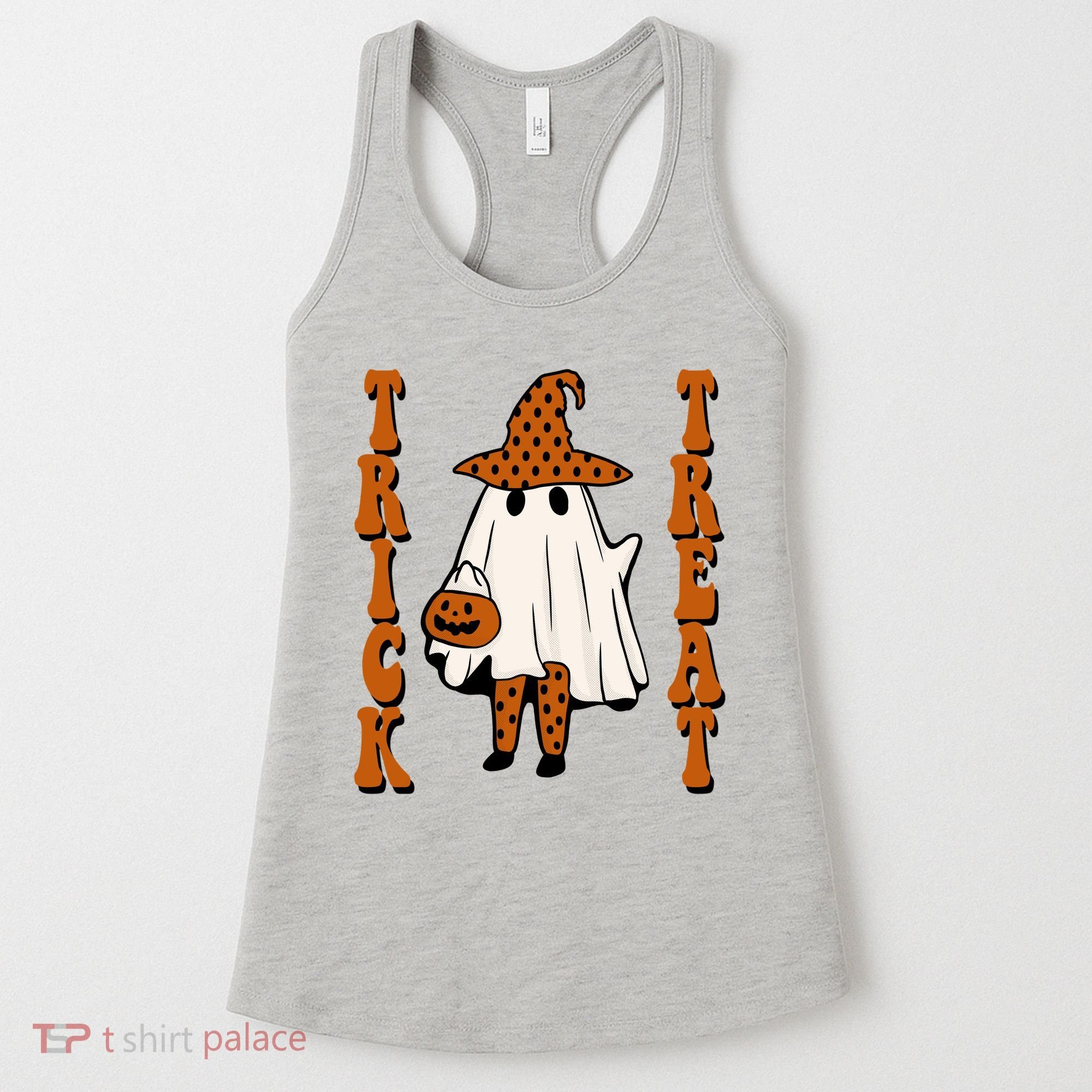 Trick Or Treat Festive Halloween Ghost Women's Tank Top