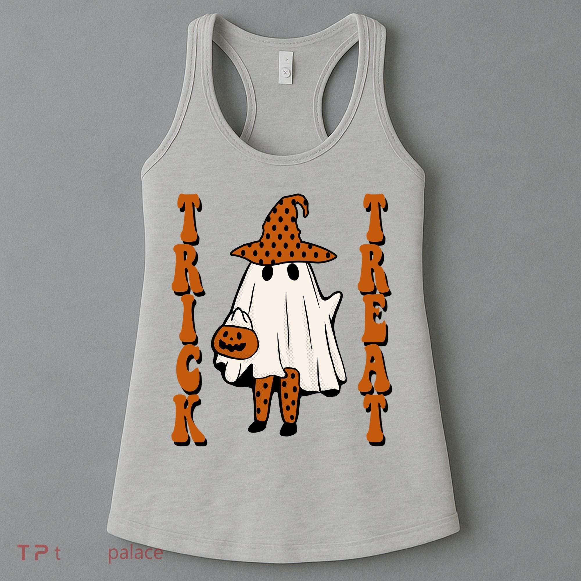 Trick Or Treat Festive Halloween Ghost Women's Tank Top