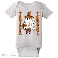 Trick Or Treat Festive Halloween Ghost Baby Bodysuit thumb 0