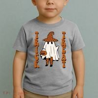 Trick Or Treat Festive Halloween Ghost Toddler T-Shirt thumb 2