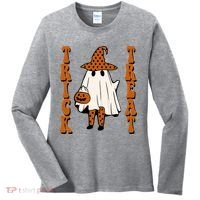 Trick Or Treat Festive Halloween Ghost Women's Long Sleeve Shirt thumb 0