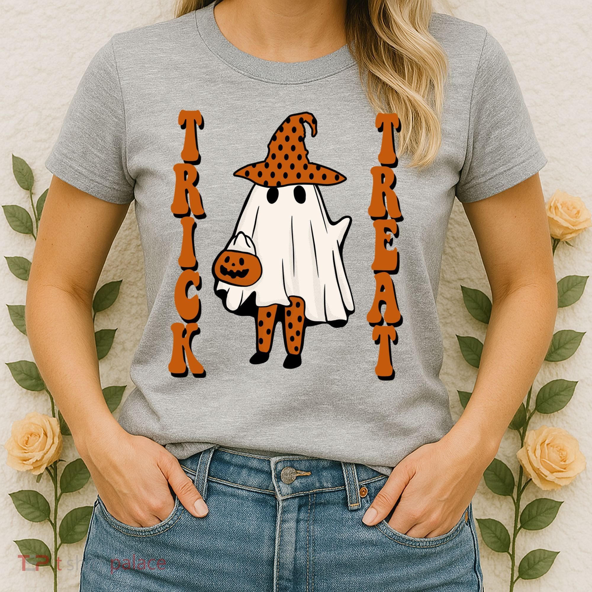Trick Or Treat Festive Halloween Ghost Women's T-Shirt