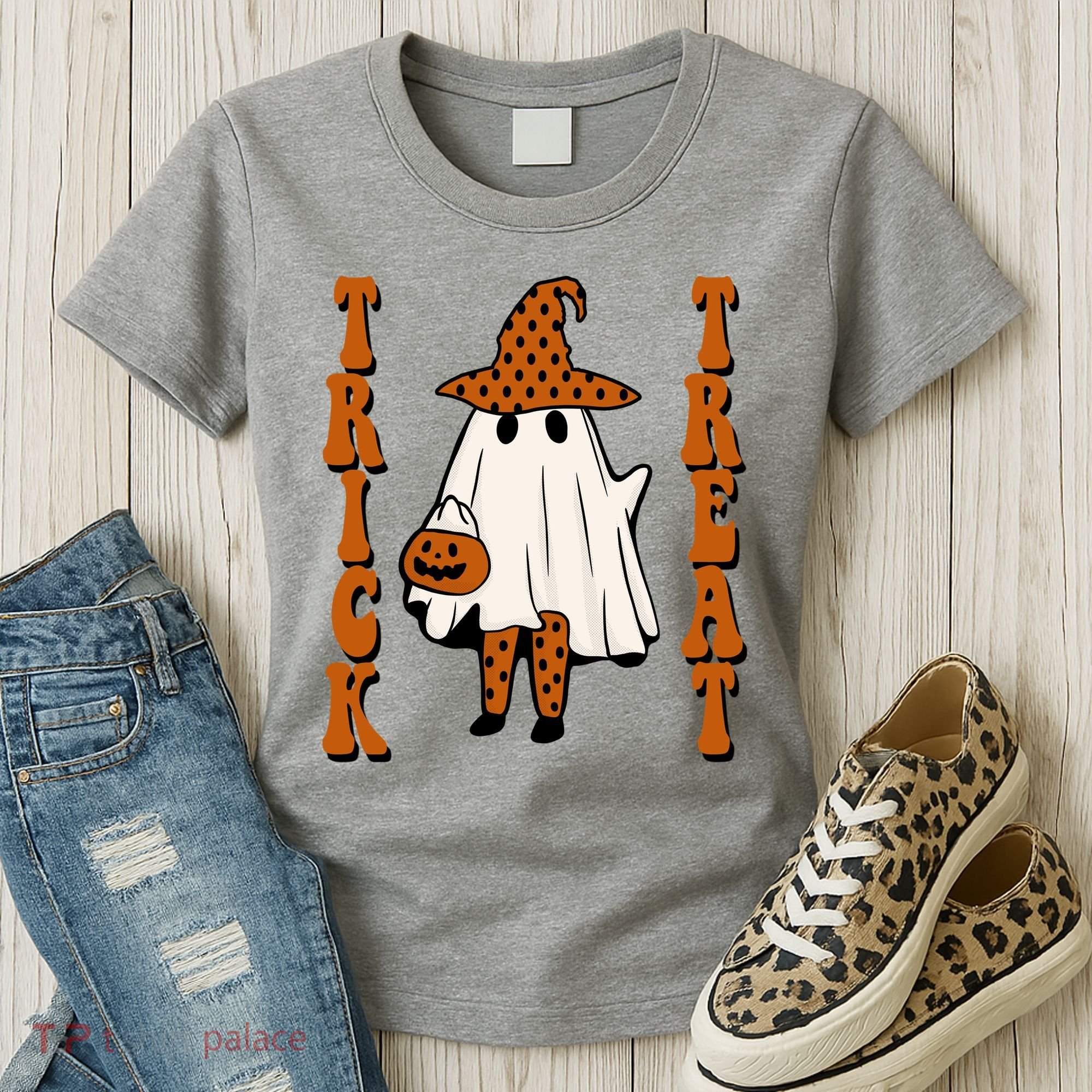 Trick Or Treat Festive Halloween Ghost Women's T-Shirt