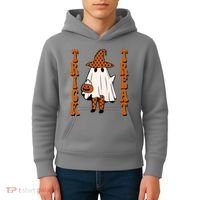 Trick Or Treat Festive Halloween Ghost Kids Hoodie thumb 4