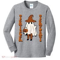Trick Or Treat Festive Halloween Ghost Kids Long Sleeve Shirt thumb 0