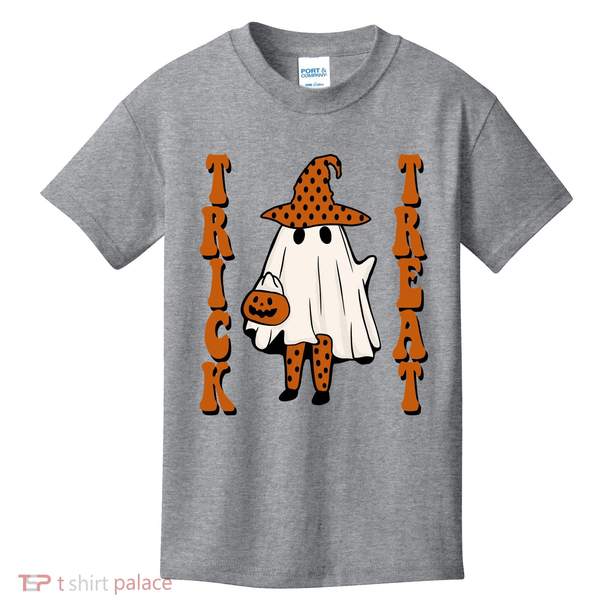 Trick Or Treat Festive Halloween Ghost Kids T-Shirt