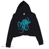 Tribal Octopus Crop Fleece Hoodie thumb 0