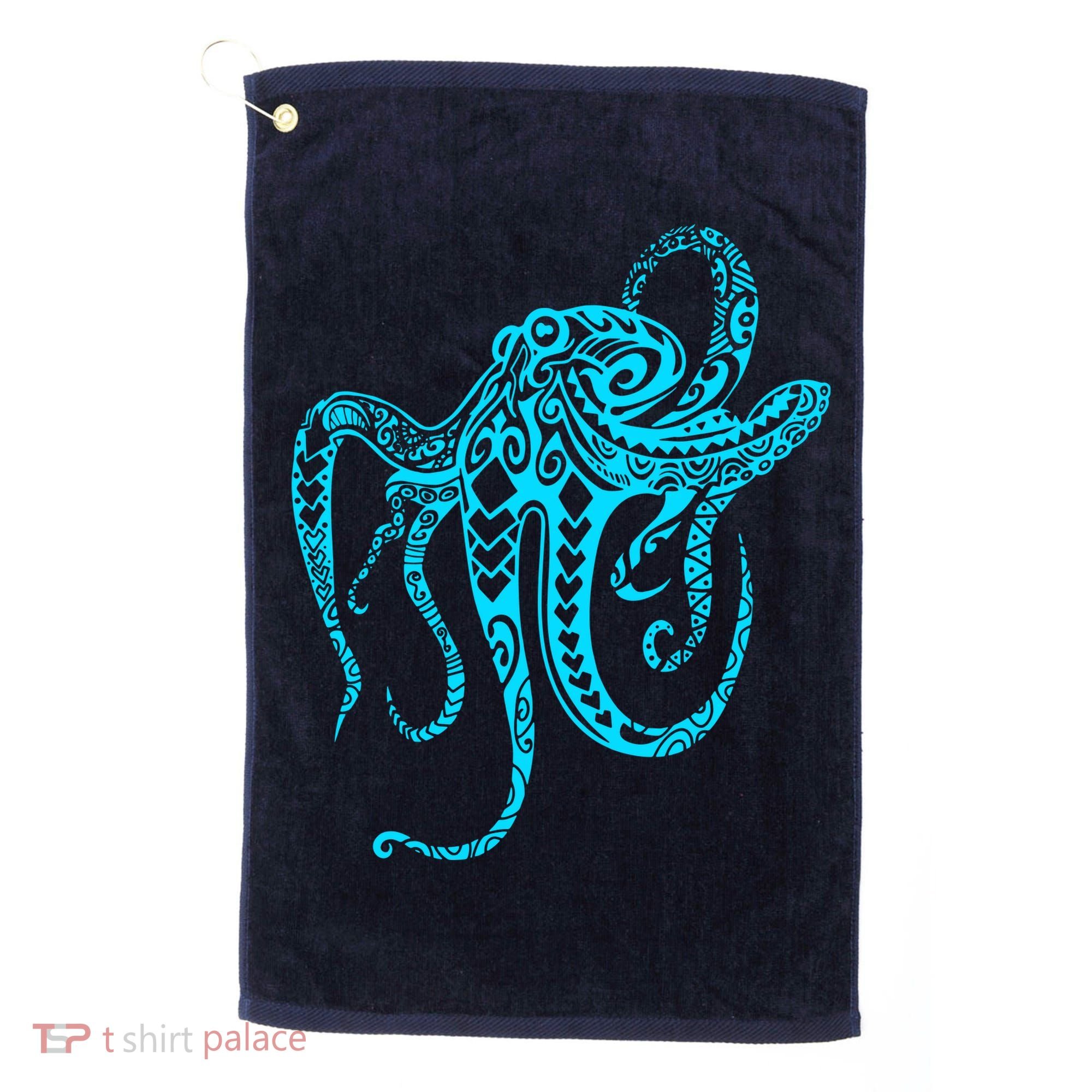 Tribal Octopus Golf Towel