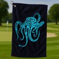 Tribal Octopus Golf Towel thumb 1