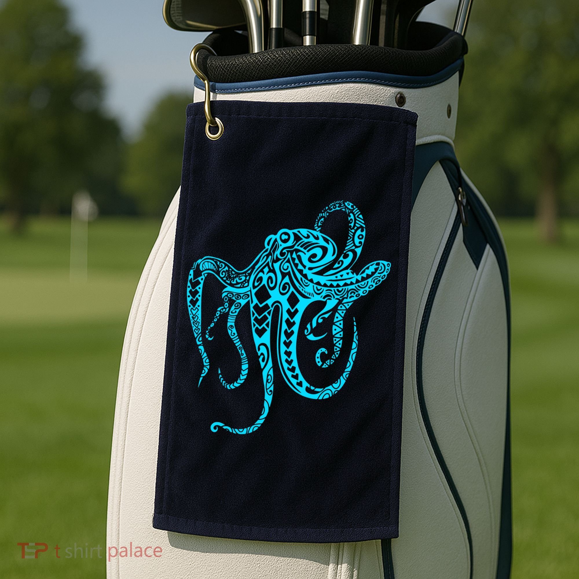 Tribal Octopus Golf Towel