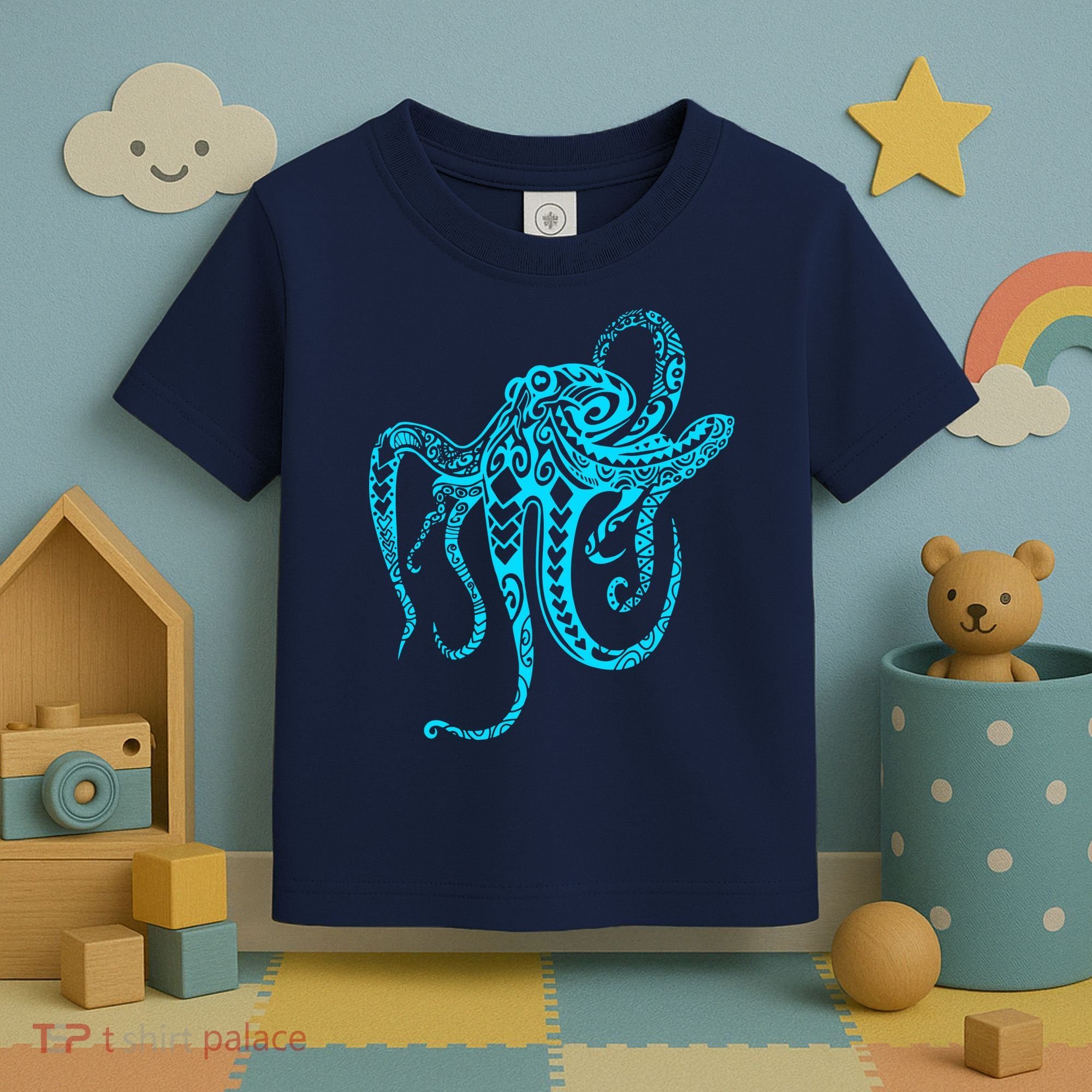 Tribal Octopus Toddler T-Shirt
