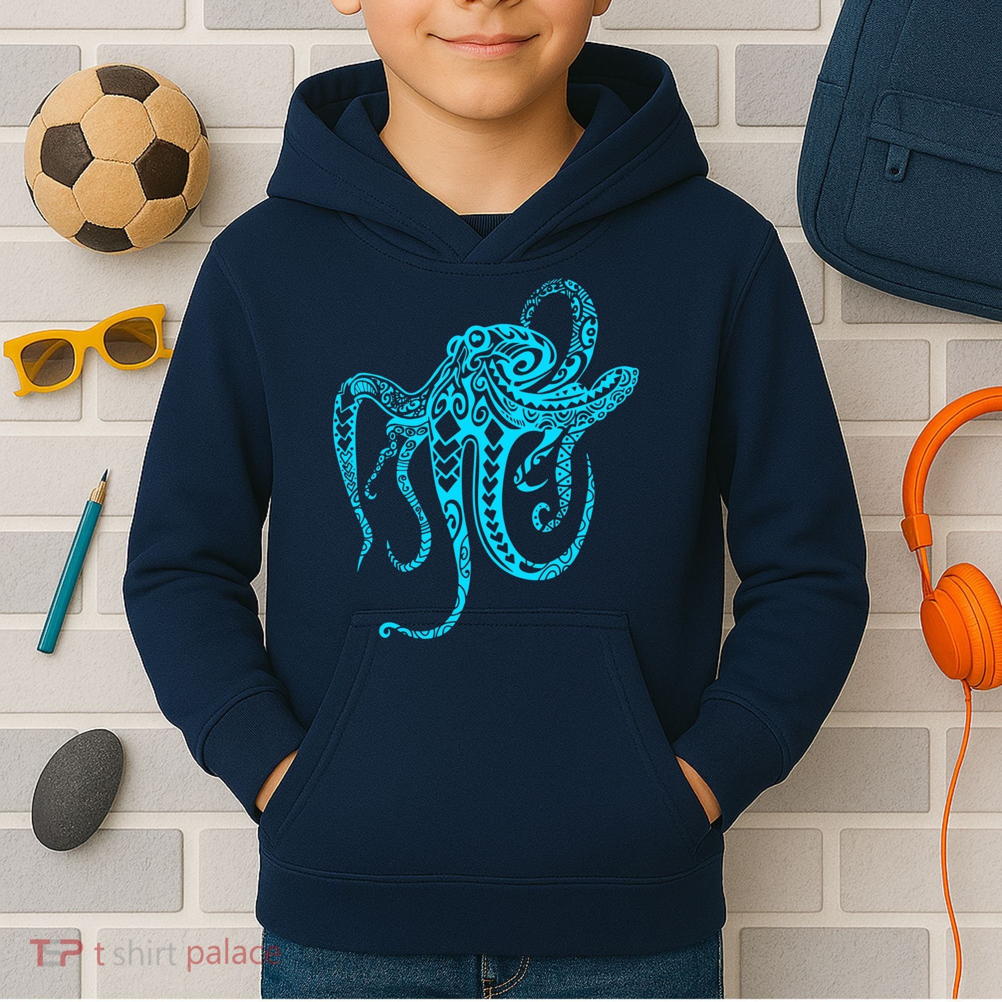 Tribal Octopus Kids Hoodie